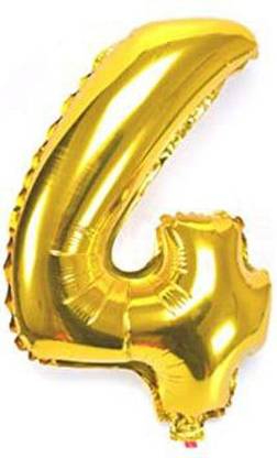 MAA Gold Foil Balloon Number 4