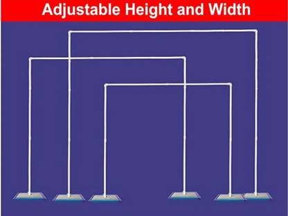 P K Creation White Rectangle Arch Balloon Decoration Stand