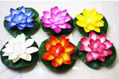 sykz Multicolor BATTERY FLOATING LOTUS LAMP