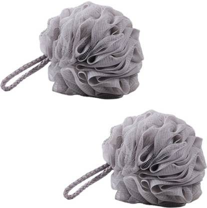 MARKET 99 Multicolor Grey Bath Sponge Loofah - Pack Of 2