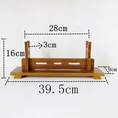 Lyla Samurai Sword Display Wood Katana Stand Holder 1 Layer Decorative Showpiece  -  10 cm