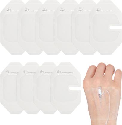 HANNEA 10 Pack Transparent Film Dressing Waterproof Clear Bandages for Showering First Aid Tape