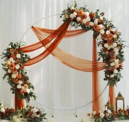 Samanth Creations White Large Balloon Decoration Arch Stand
