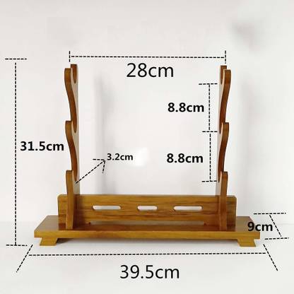 BNF Multicolor Samurai Sword Display Wood Katana Stand Holder 3 Layers