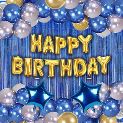 PARTYJOY Blue BLUE Birthday Decoration all Party