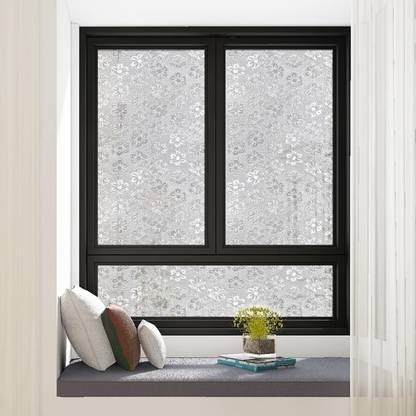 BNF Grey Privacy Window Film Home Anti UV Stained Glass Bathroom DIY Window Decals E