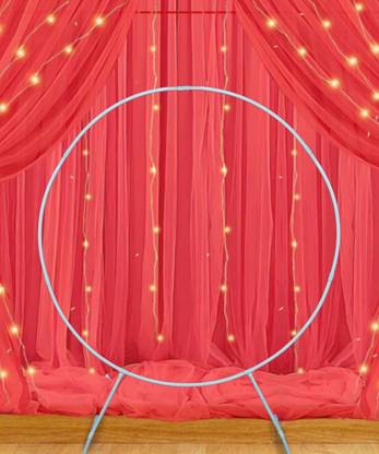 B J CREATION White Round Arch Balloon Decoration Stand-Size 5*6ft