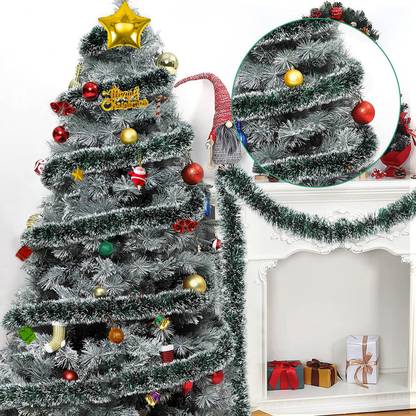 specialyou.in Multicolor 3 Artificial Christmas Garland with Snow Effect & 12 Christmas Decorations Items
