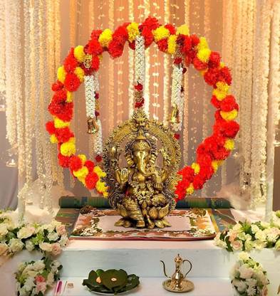 specialyou.in Ganesh Chaturthi mandap for Pooja Decoration Backdrop for Pooja Room Decoration Items