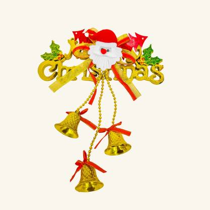 specialyou.in Golden Merry Christmas Bell for Christmas Door Bells Ornaments Hanging Christmas Decorations Items,Christmas Tree Decoration Pendant for Home Decor.