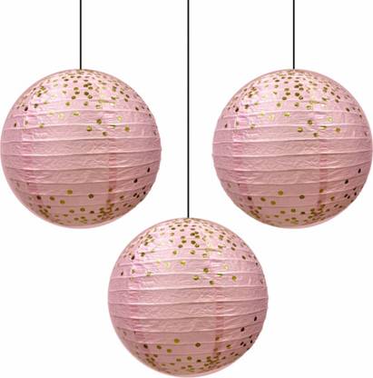 Wanna Party Pink, Gold Lanterns