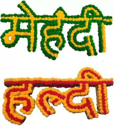giftsrus Multicolor Haldi Mehandi Decoration-Hanging Wall Decoration for Marriage
