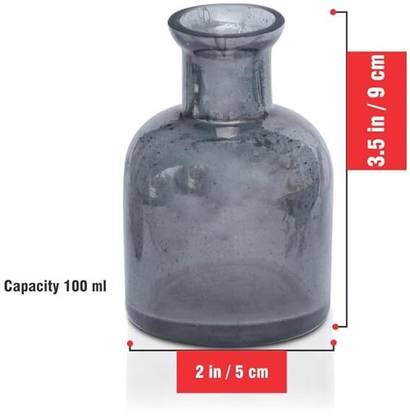 Pure Source (India) Pure Source India Smokey Grey Decorative Bottle