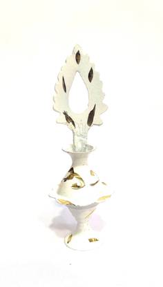 Anjum WHITE color brass surma dani HIGHT 10 CMS Decorative Bottle