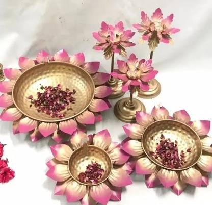AAN Diwali platters for floating diyas Iron Decorative Platter