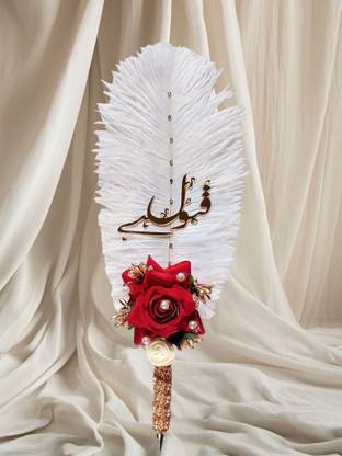 zaidi store Nikah Pen Qubool Hai for Wedding Ceremony Crystal Decorative Platter