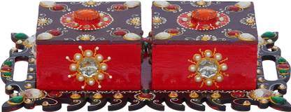 NIRVAHA Wood Decorative Platter