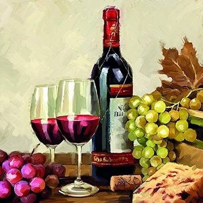Get Inspired Wine Bottel Tissues 20pcs Pack of Decoupage Tissue Papers Matte Finish Decoupage Medium