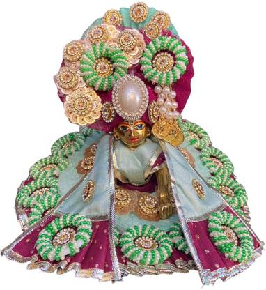 Bravonix Laddu Gopal Dress, for size idol 3 Number, with Patka and Pagdi, Festival Special Dress
