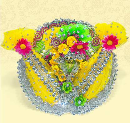 Subh Kalash Krishna Ji/Kahna Ji/Thakur Ji/Bal Gopal Poshak/with Matching Pagdi Size -3/6 Dress