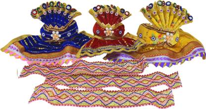 Real Craft Cultural Beautiful Pagadi Dress Set for 6-Inch Puri Jagannath Idols Dress