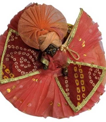 Varsha Laddu Gopal Bandhej Gajri Color Dress Size (6) Dress