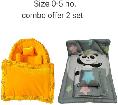 Radhay Krishna Laddu gopal bedding Set nd Panda Bed Combo Dress