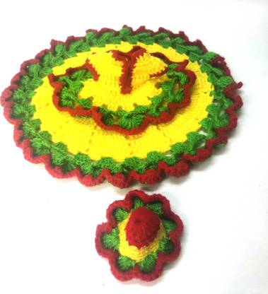 Diviner Saga Laddu Gopal beautiful winter dress with matching cap Size no. 1 Dress