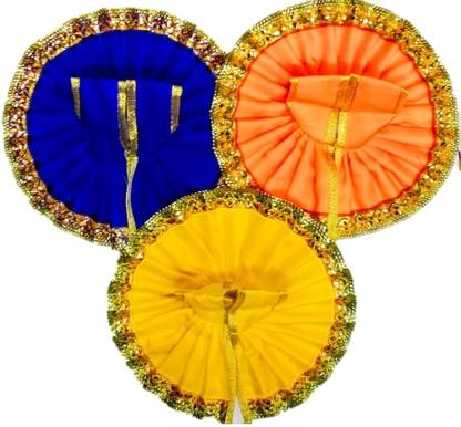 gofii laddu gopal 3 dresses (size 3), Kanha height 2 or 2.5 inch, diameter 5 inch Dress