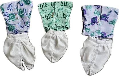 laddu Gopal Kanha ji laddu gopal dhoti kurta dress cotton (SIZE-2) Dress