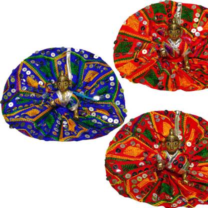 Pujabag Laddu Gopal Navratri Garba Dress | 10 Inche| Size 5 |Chaniya Choli Design |3 Dress