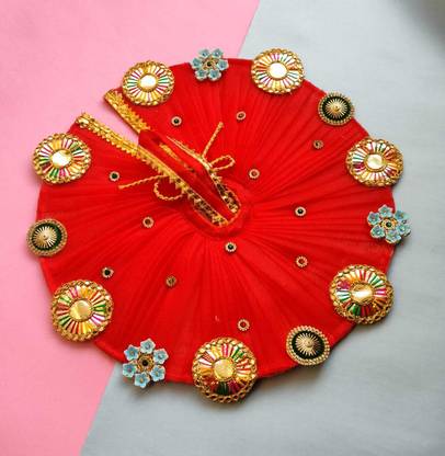 divine attire by krishna DABK Laddu Gopal Handmade Dress (Poshak) Dress