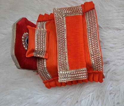 PVASTRAS LADOO GOPAL& RADHA RANI BEDSHEET SET OF 3PCS Dress