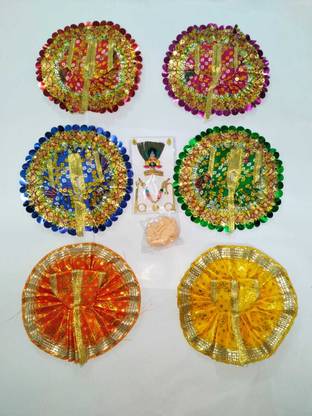 SHREJISHYAM Laddu Gopal Ji, kanha ji Deity, Thakorji Vagha, Size 1 to 2, Pack of 6 Dress