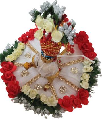 SHYAM laddu gopal g heavy dress with choli mukut(size 3) Dress