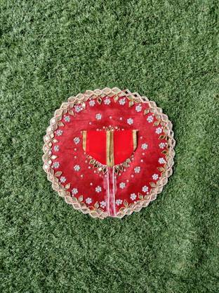 Firmus Mirror Work Silk Poshak for Laddu Gopalji Size (0-6)No. Embroidery Dress (6 NO.) Dress