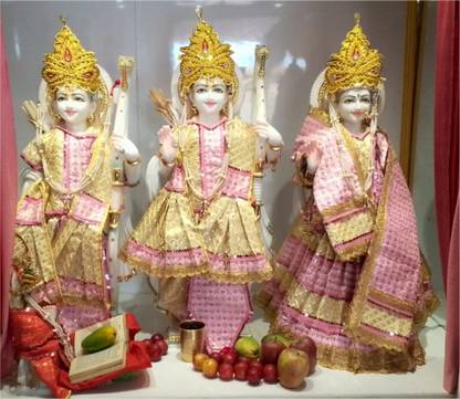 Jain Shree Vastram RAM DARBAAR DRESS, RAM JI+SITA JI+LAKSHMAN JI, 12 inches dress, whatsapp 9041639864 Dress