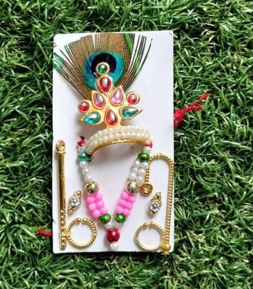 Firmus Kanhaji Laddu Gopal (Size-4) Shringar Set (Random Color) Deity Ornament