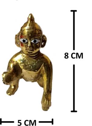 Keshav LADDU GOPAL//KANHA JI/THAKUR JI/KRISHNA IDOL 100% PURE PITAL/BRASSS SIZE 5 NO. Deity Ornament