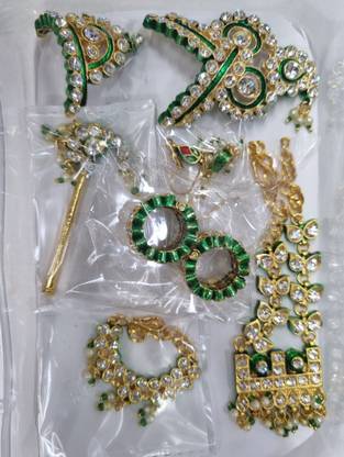 ShriSawariyas Laddu Gopal Kundan Jewellery, Rajasthani Kundan Jewellery, Shringaar Set Laddu Gopal Deity Ornament