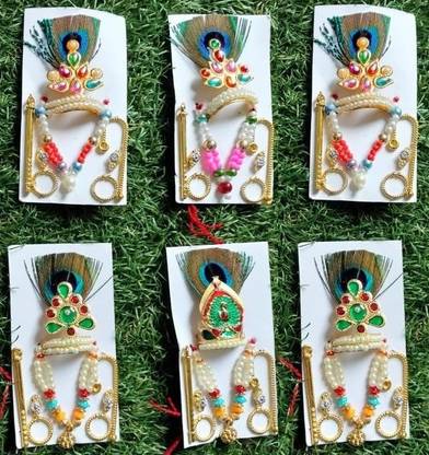 Firmus Bal Gopal Shringar Set (Size-3) Random Color (Pack of 6) for Laddu Gopal Deity Ornament