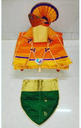 Geetanjali Ganpati feta, Ganpati uparne, Ganpati kanthi, Ganpati aasan, Banana leaf Deity Ornament