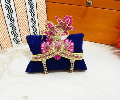 KRIDAY CRAFT Hand Work Zardozi Mukut Deity Ornament