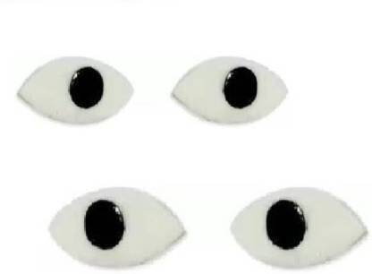 Radha EYES FOR 1 NO. LADDU GOPAL / MURTI HEIGHT 2.5 INCH Deity Ornament