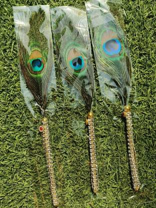 Firmus Fancy Mor chadi with pankh for laddu gopal and other deities (Pack of 3) Deity Ornament