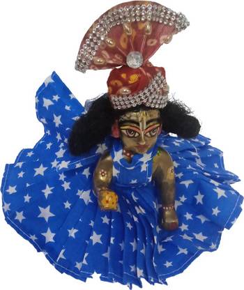Kanha laddu gopal ji cotton dress/simple bal /pgadi (size 0 to 1)set of 3 any random Deity Ornament
