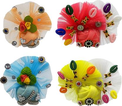 Ecommall Laddu Gopal Mukut Pagdi Size 0 No Accessories Pagri Shringar Combo Set Deity Ornament