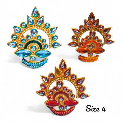 Mystic Vastra Mystic Square Radha krishna Mukut / Fancy mukut Deity Ornament