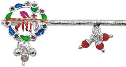 Sahiba Gems Silver Krishna Basuri / Flute Deity Ornament