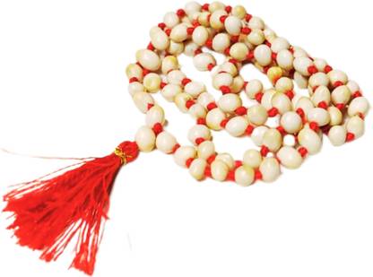 Epoojacart White 108 Guringinjala Mala for Pooja Purposes - Guruginja Mala - Japa Mala - Deity Ornament